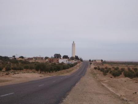 la route au désert ville